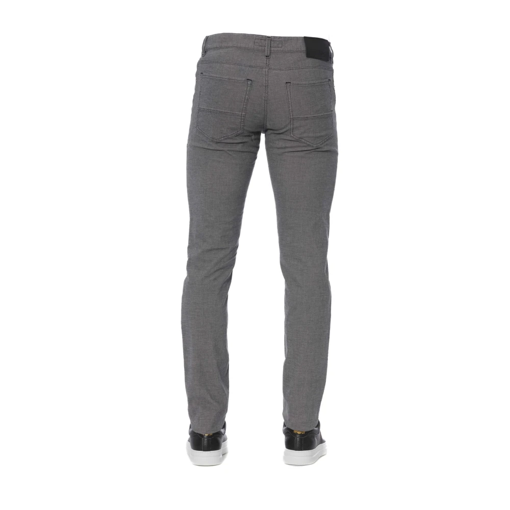 Trussardi Jeans Broek Knoopsluiting Gray Heren