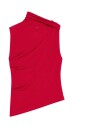 red-high-neck-top