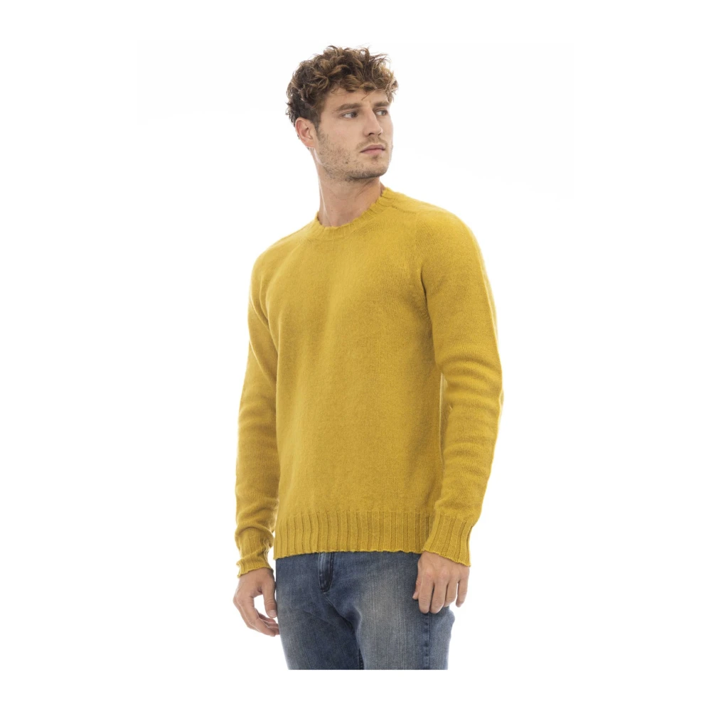 Alpha Studio Tijdloze Crew Neck Sweater Yellow Heren