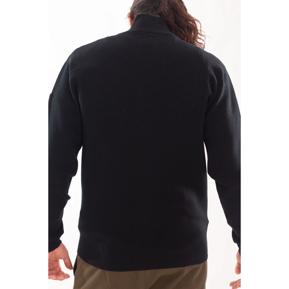 C.P. Company Cardigan van extrafijne wol met rits Black Heren