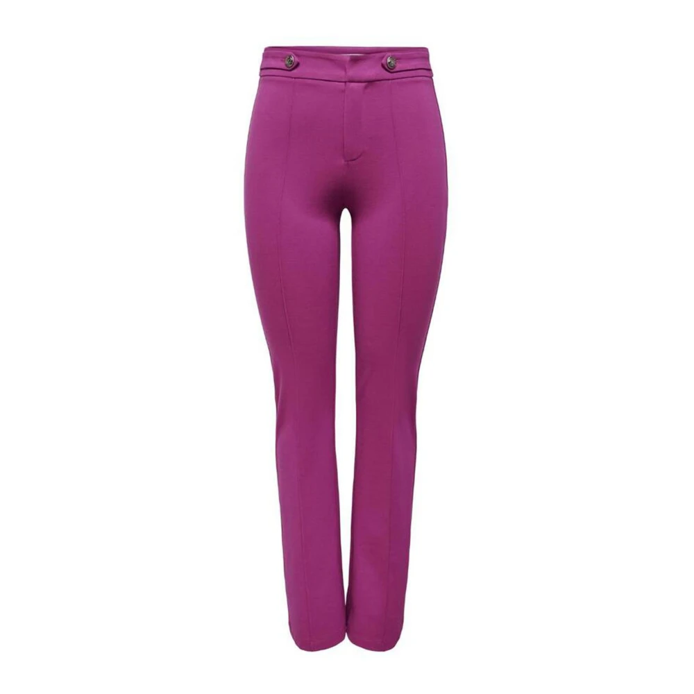 Only Paarse effen broek voor dames Purple Dames