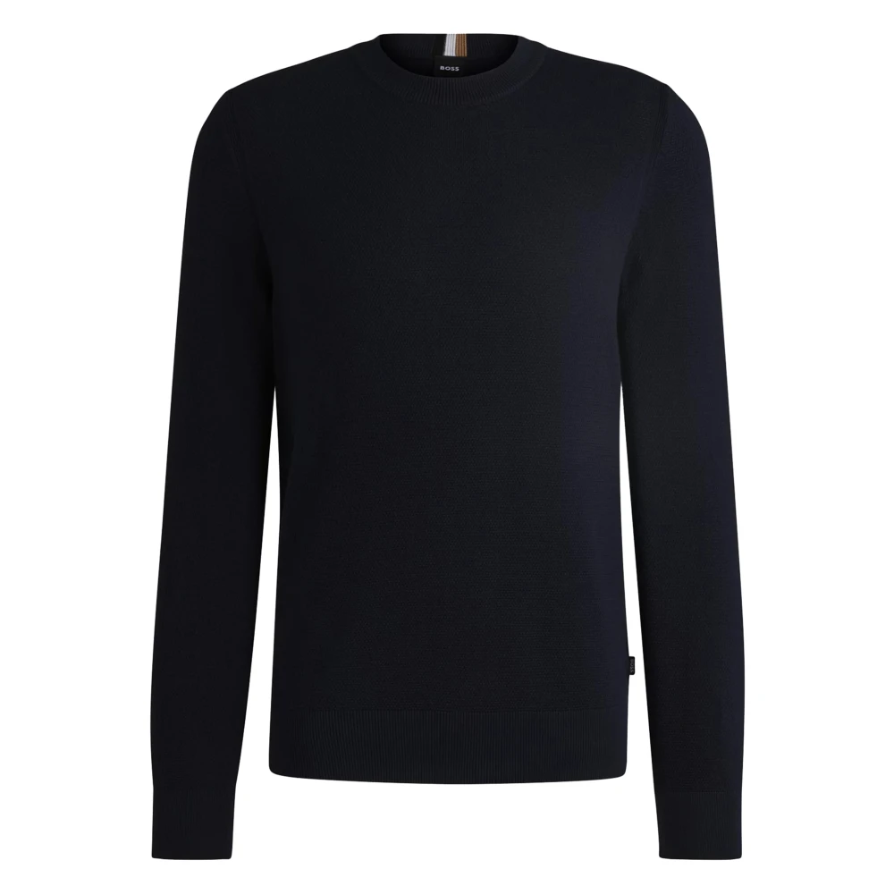 Hugo Boss Donkerblauwe Gebreide Trui Blue Heren