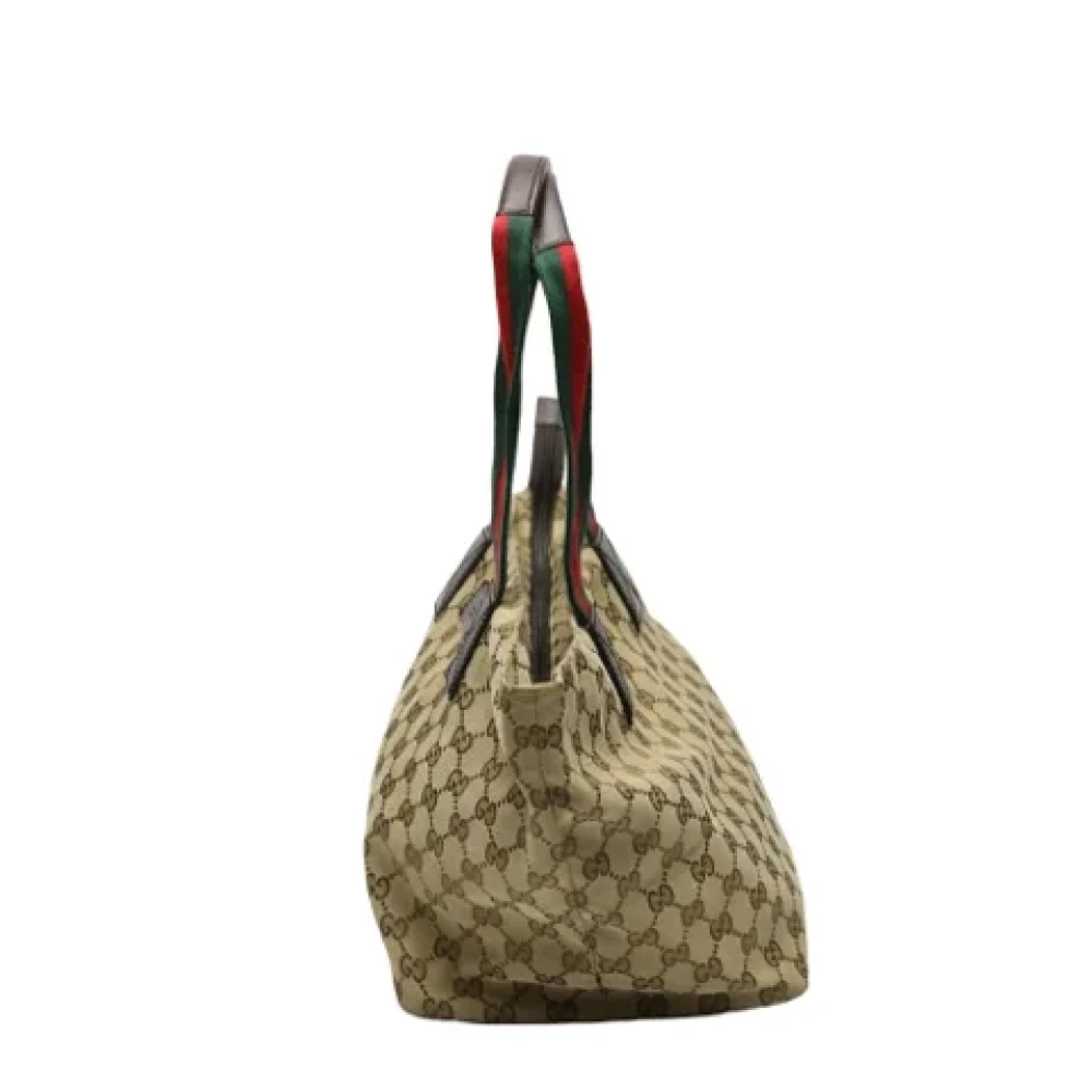 Gucci Vintage Pre-owned Fabric gucci-bags Beige Dames