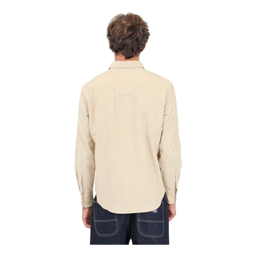Levi's Beige Western Barstow Overhemd met Lange Mouwen Beige Heren