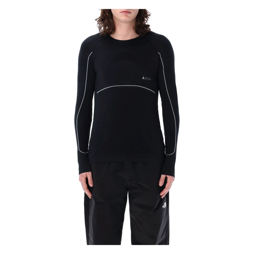 ROA Stretch Nylon Zwart T-shirt Black Heren