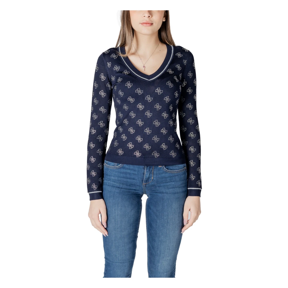 Knitwear > V-neck Knitwear - - Guess - Modalova