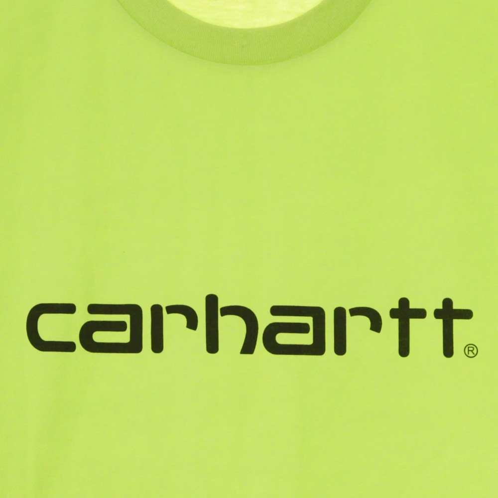 Carhartt WIP Script Lime Zwart T-shirt Green Heren