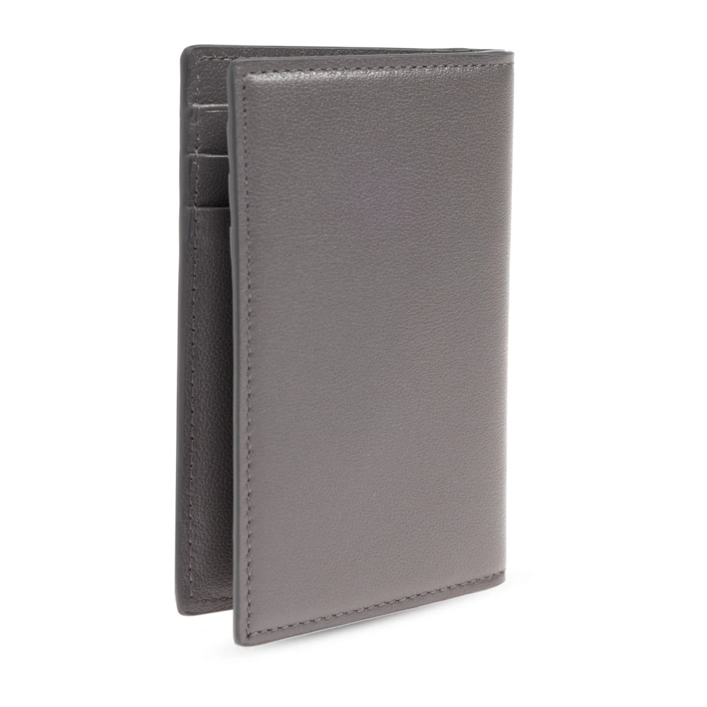 Dolce & Gabbana Leren kaarthouder Gray Heren