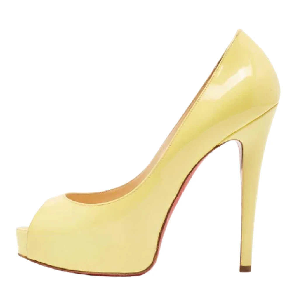 Christian Louboutin Pre-owned Pre-owned Laeder klackskor Yellow, Dam