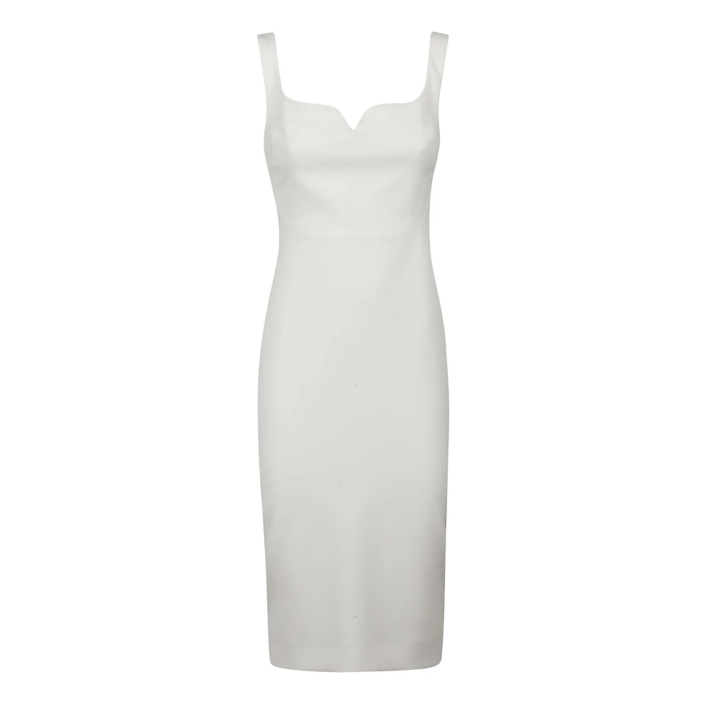 Victoria Beckham Mouwloze Aansluitende Jurk Beige Dames