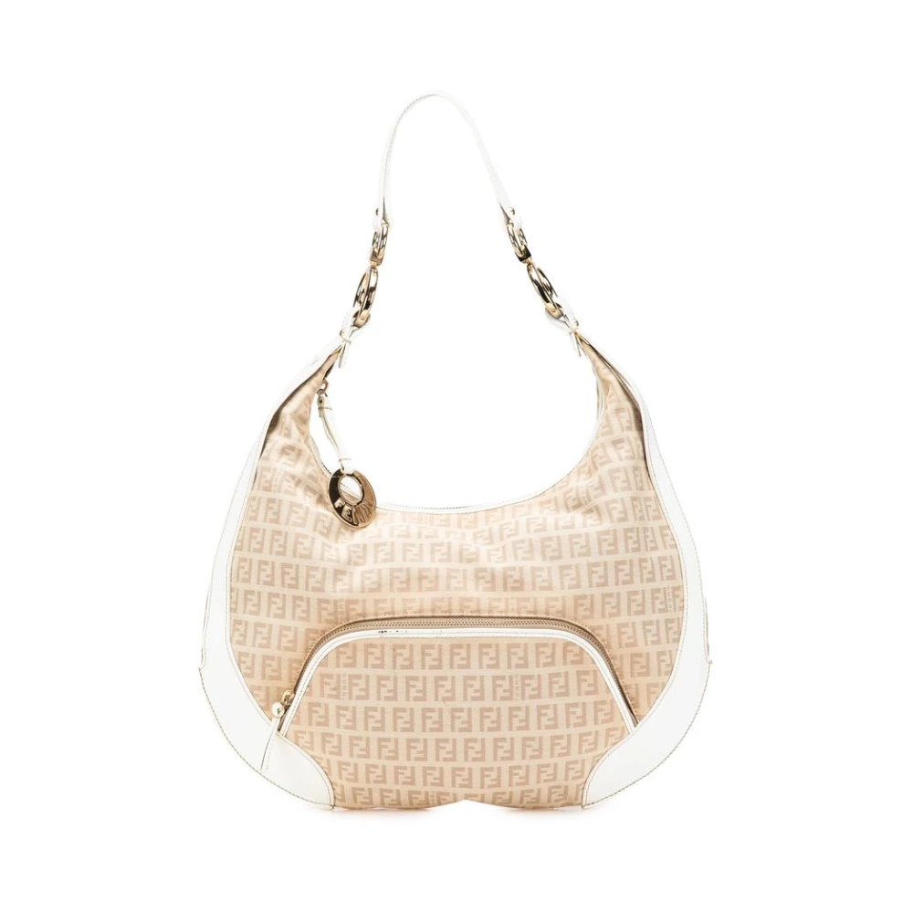 Fendi Vintage Women's Brown Pre-Owned Printed Hobo Bag