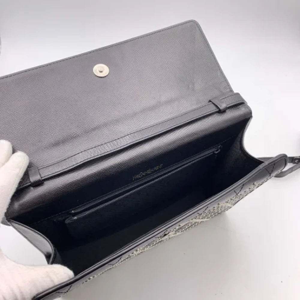 Yves Saint Laurent Vintage Pre-owned Leather shoulder-bags Black Dames