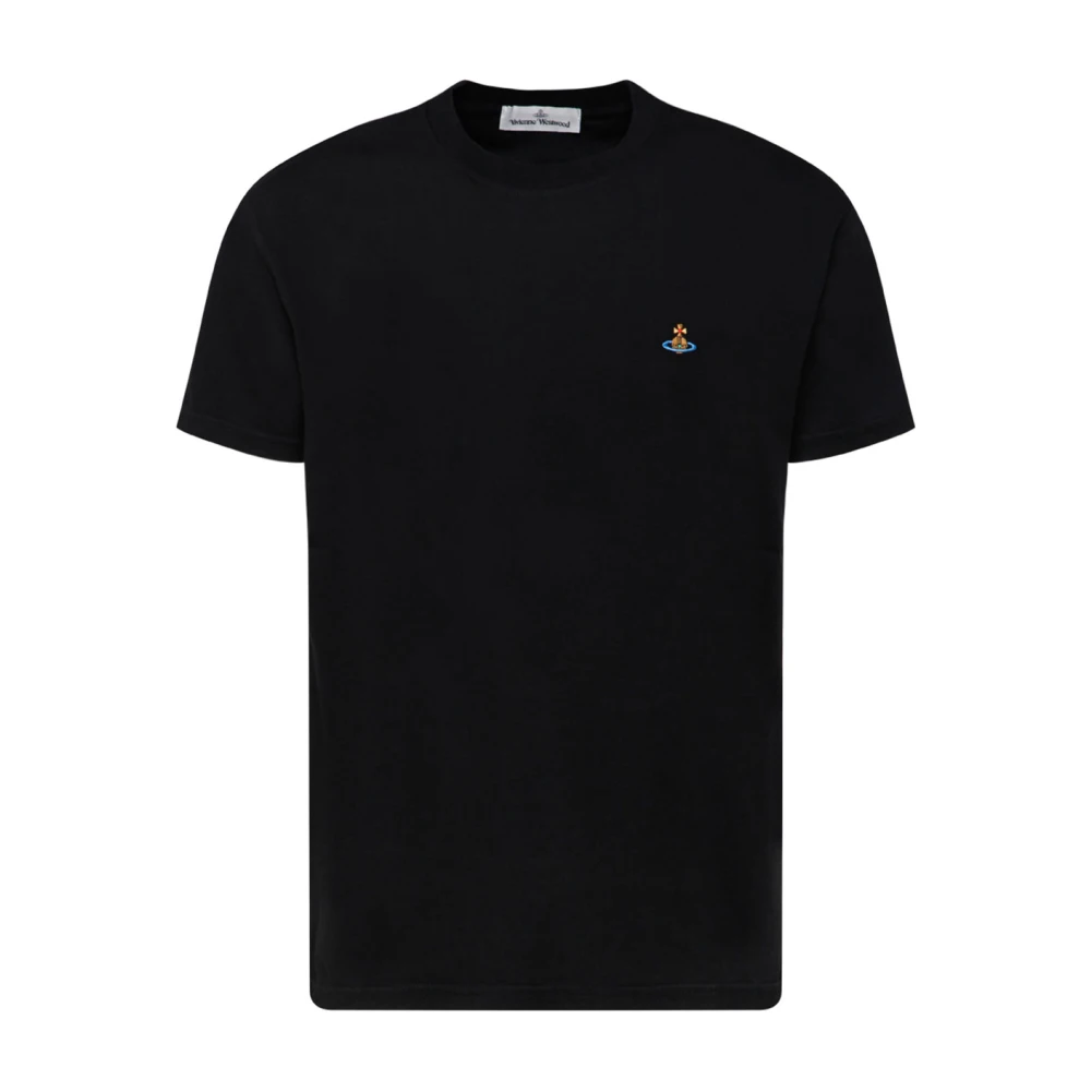 Vivienne Westwood Biologisch Katoenen Orb-Geborduurd T-Shirt Black Heren