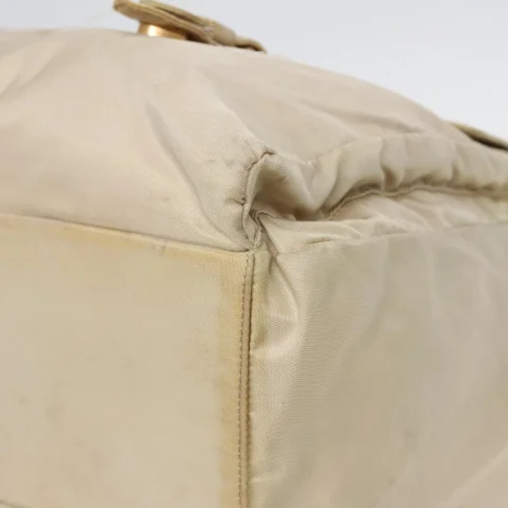 Prada Vintage Pre-owned Fabric prada-bags Beige Dames
