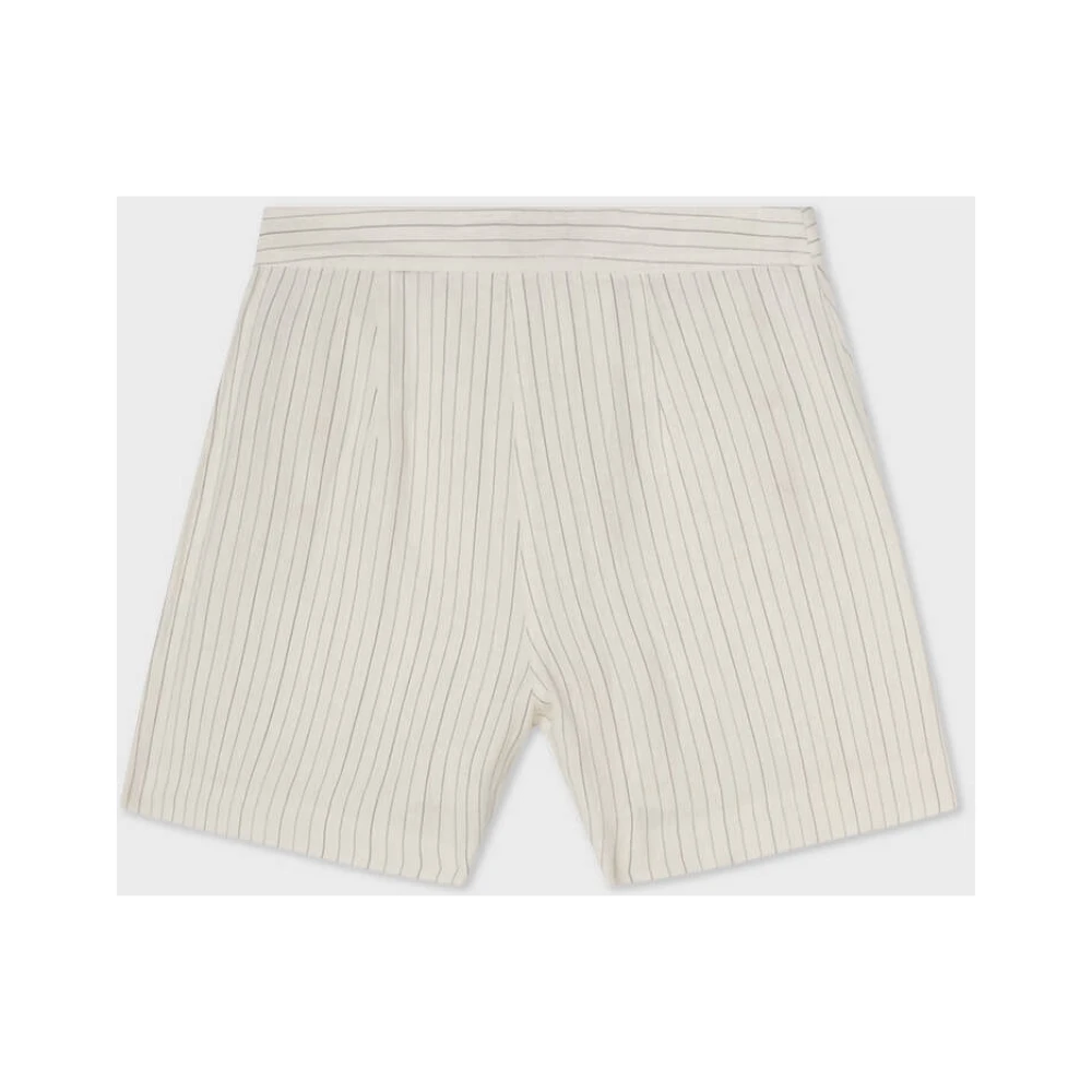 Busnel Pixie Gestreepte Shorts Beige Dames
