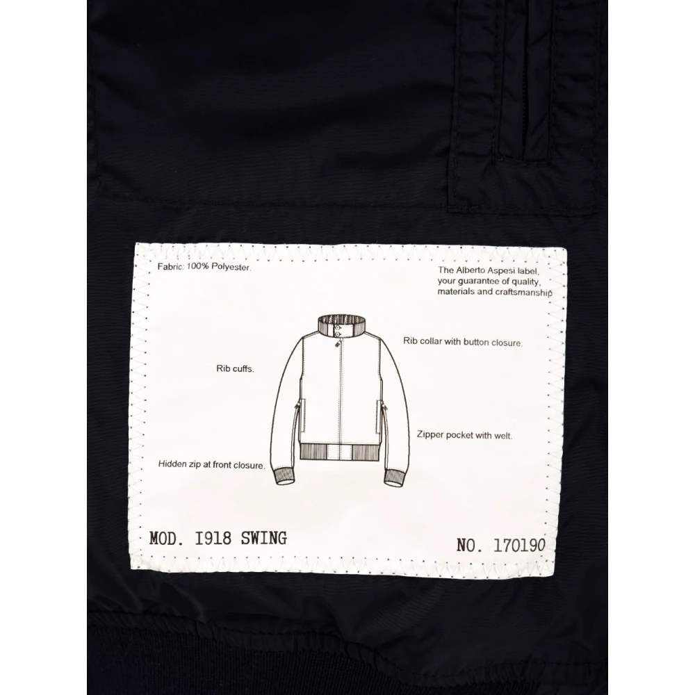 Aspesi Navy Swingjas voor Mannen Blue Heren