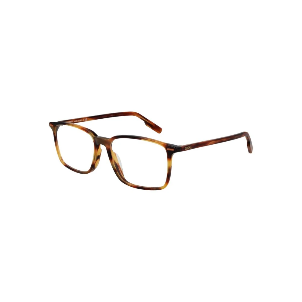 Zegna Unisex Brown Glasses, One Size, Optical Frames With Sleek Design