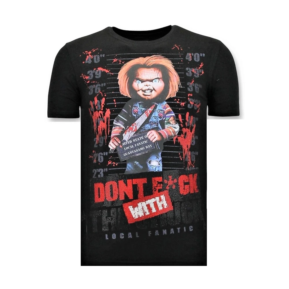 Cool T-shirt Mænd - Blodig Chucky Print