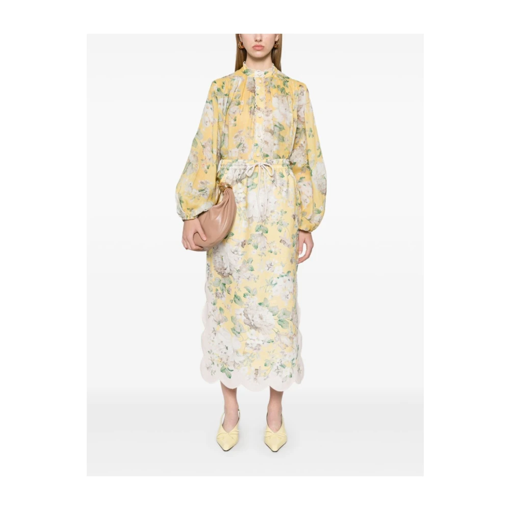 Zimmermann Gele Linnen Rok met Acaciaprint Multicolor Dames