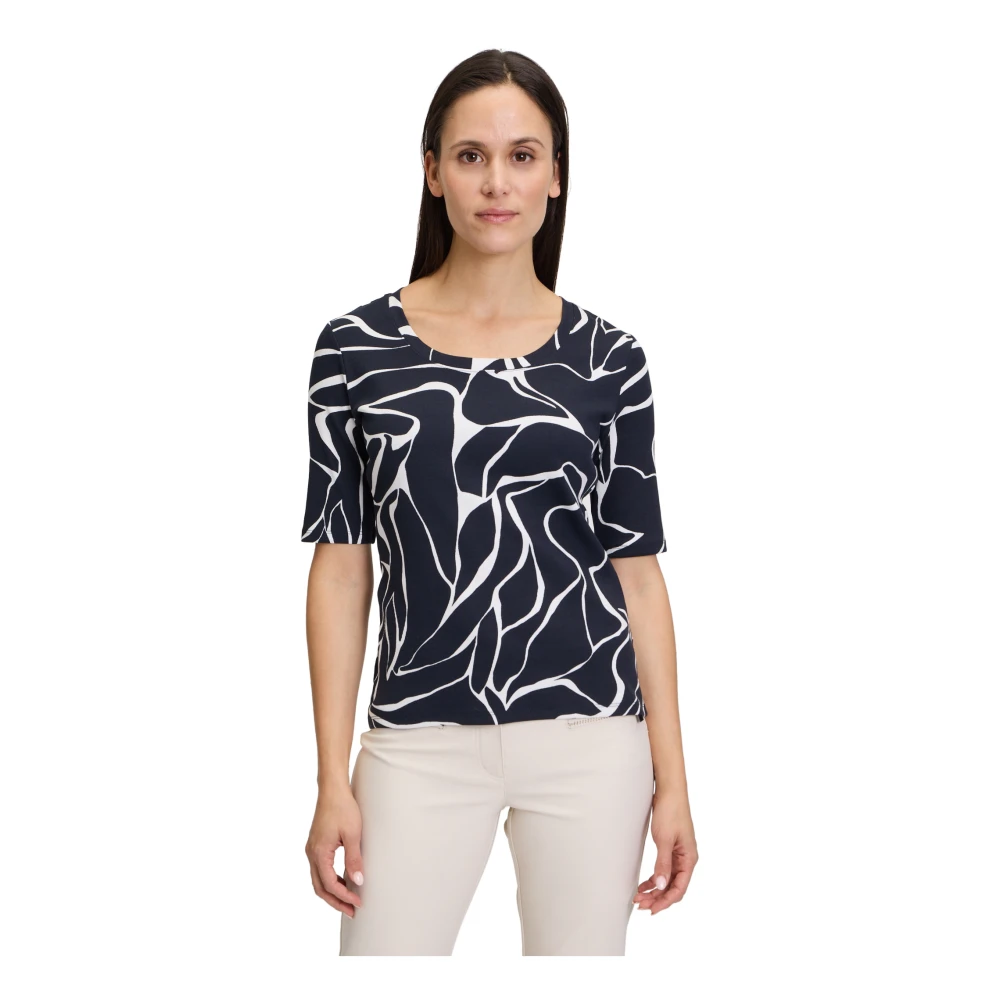 Betty Barclay Geribbeld Basis T-shirt Multicolor Dames