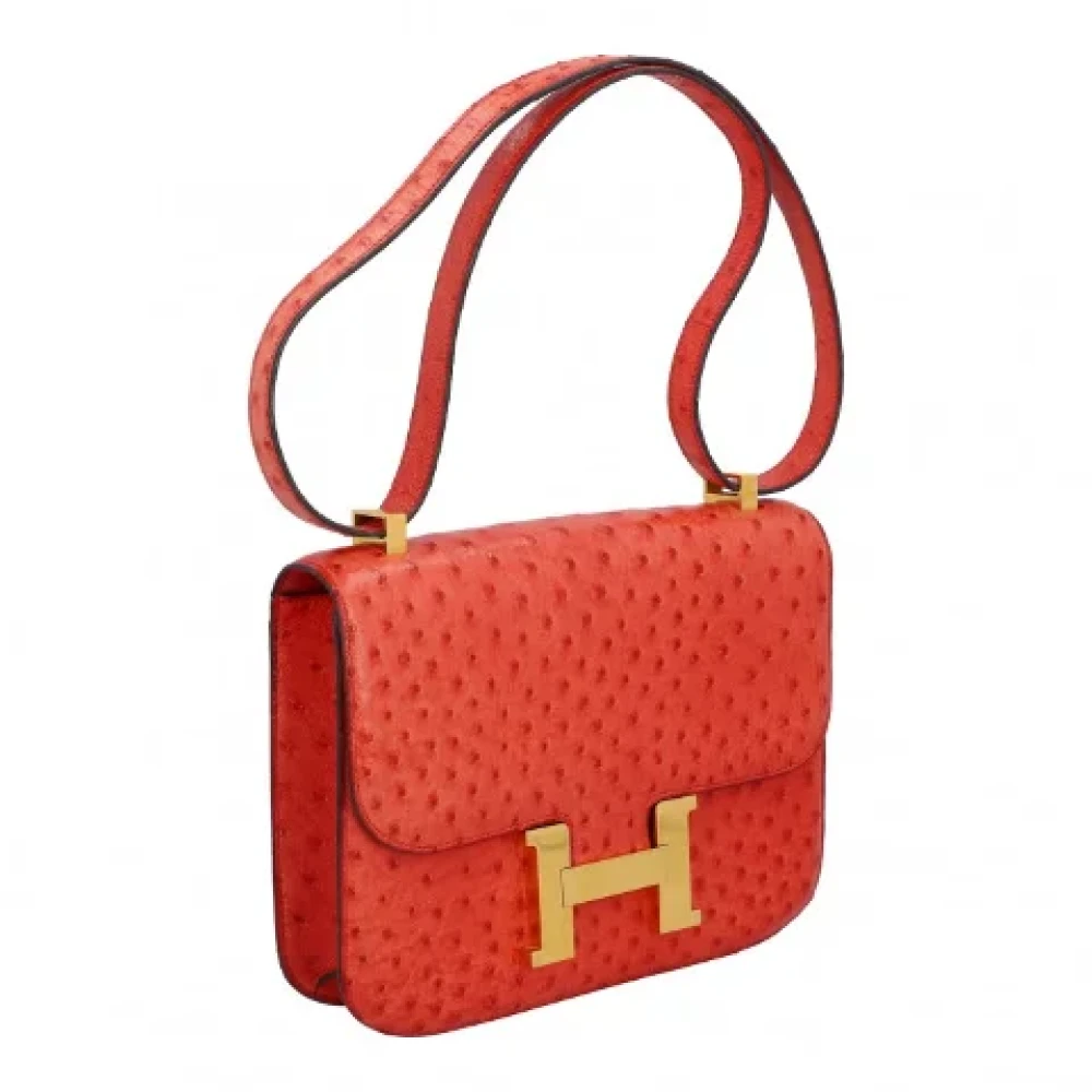 Hermès Vintage Pre-owned Leather shoulder-bags Red Dames