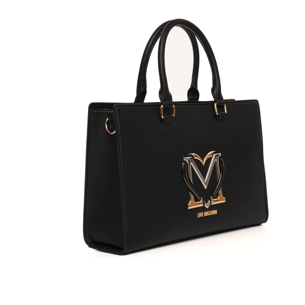 Love Moschino Stijlvolle Handtas met Afneembare Schouderband Black Dames