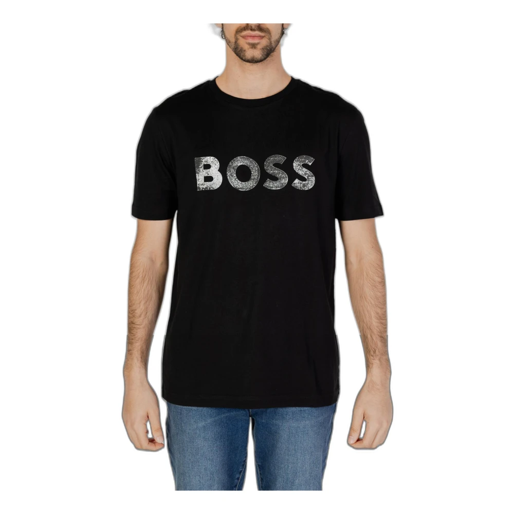 Boss Heren T-shirt Lente Zomer Collectie Black Heren
