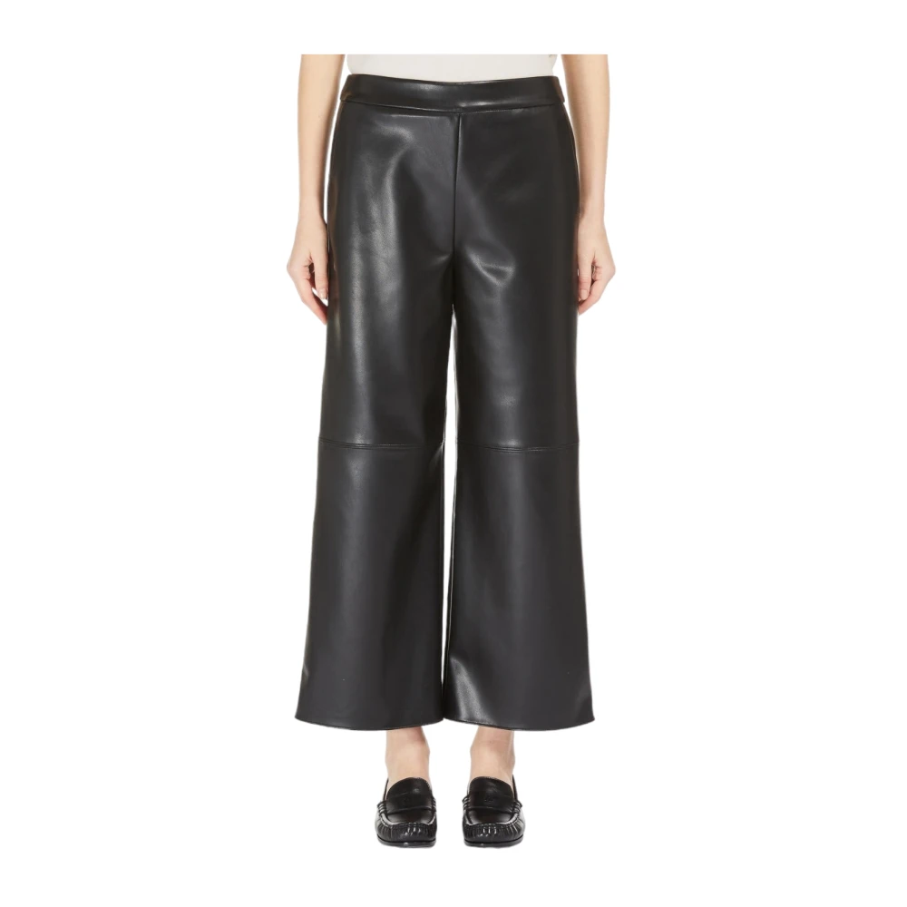 Max Mara Studio Zwarte broek met rechte pijpen Black Dames