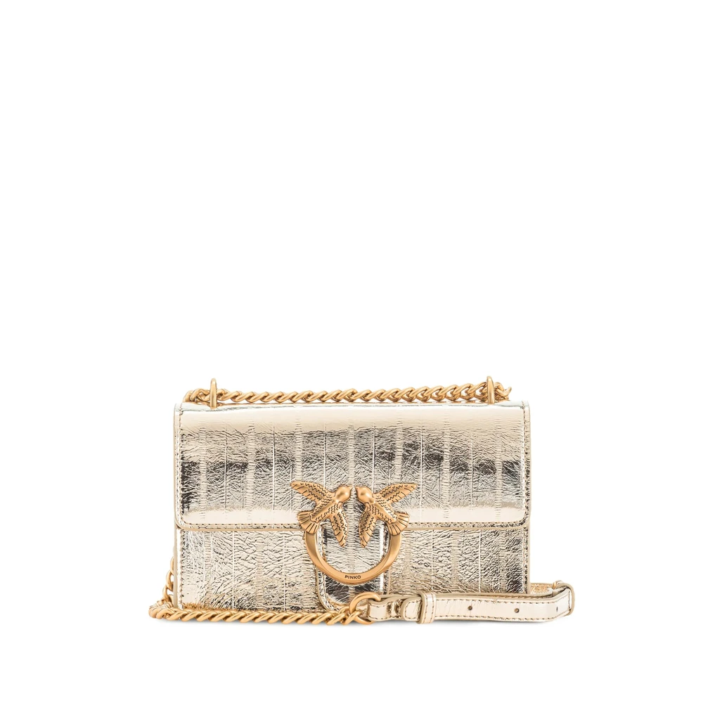 Pinko Love Birds Ketting Schoudertas Yellow Dames