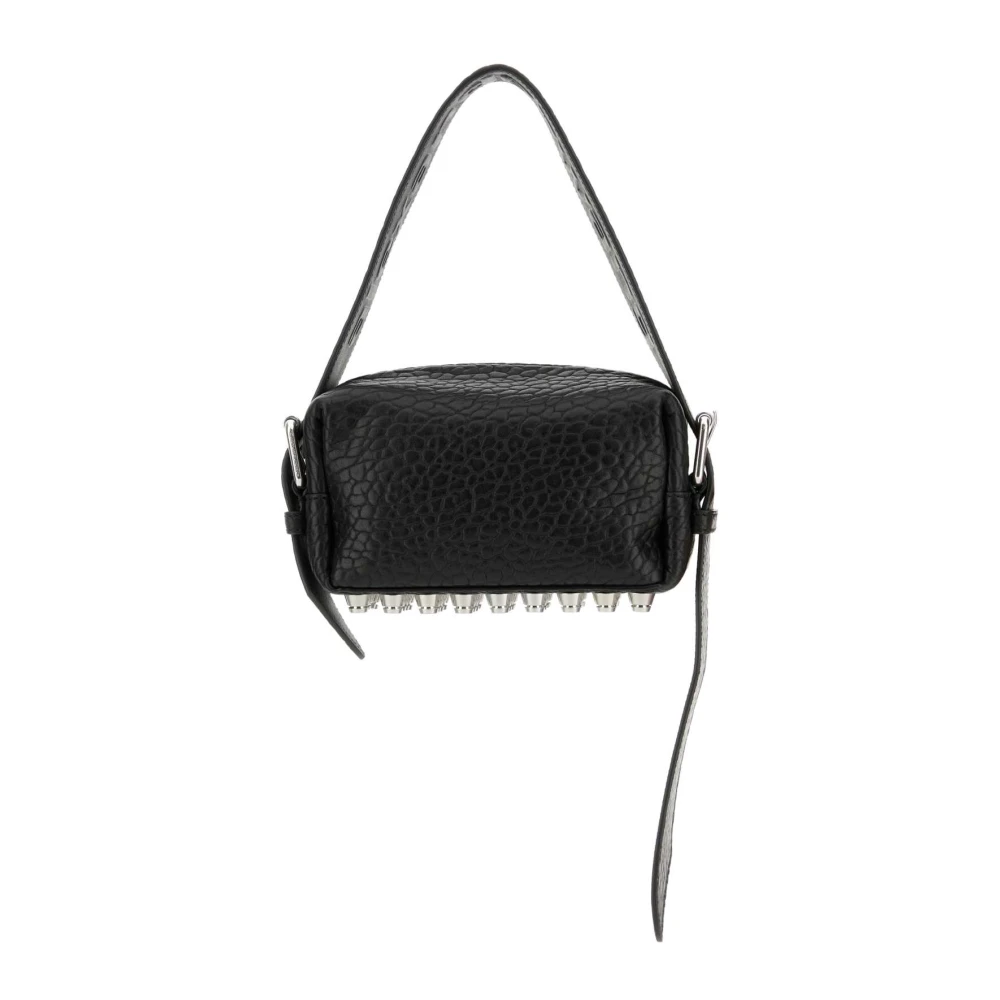 alexander wang Stijlvolle Zwarte Leren Schoudertas Black Dames