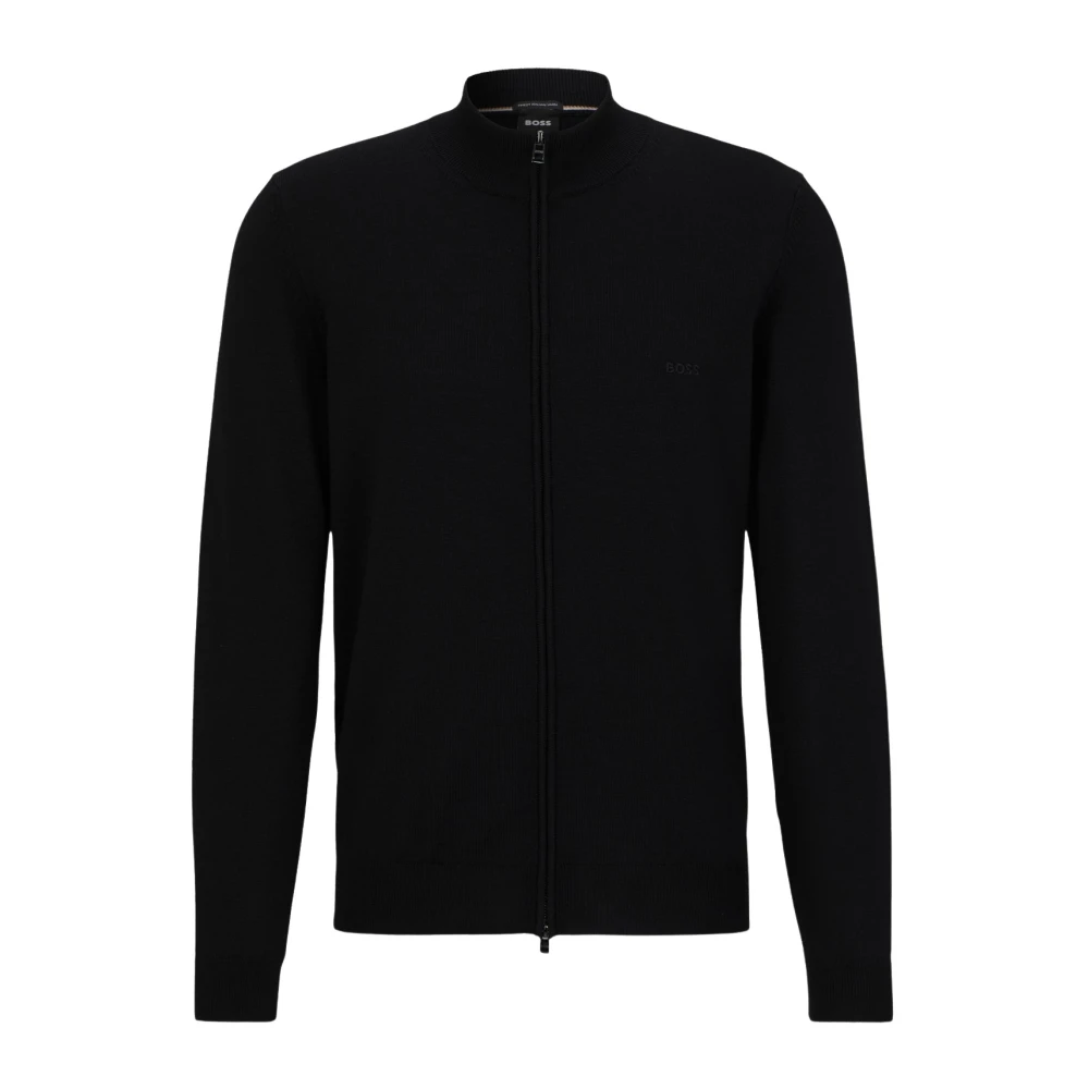 Boss Uomo Nero - Cardigan Con Zip Maglione - Knitwear - M