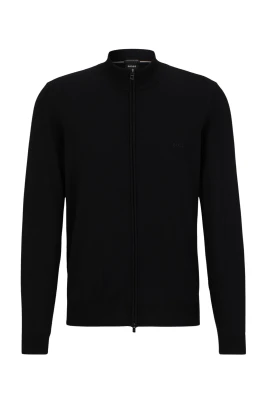 Svart Dragkedja Cardigan Tröja