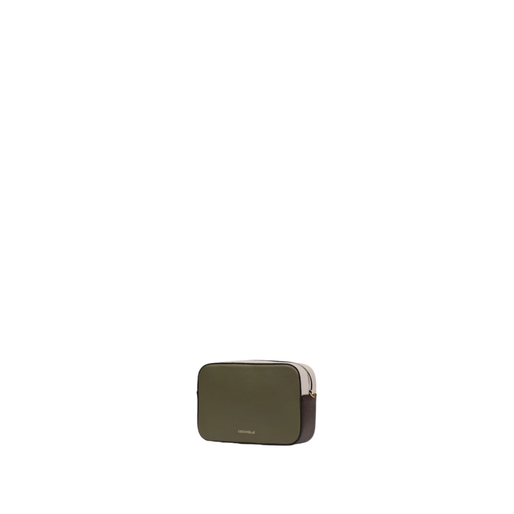 Coccinelle Tricolor Schoudertas Herfst Winter Collectie Green Dames