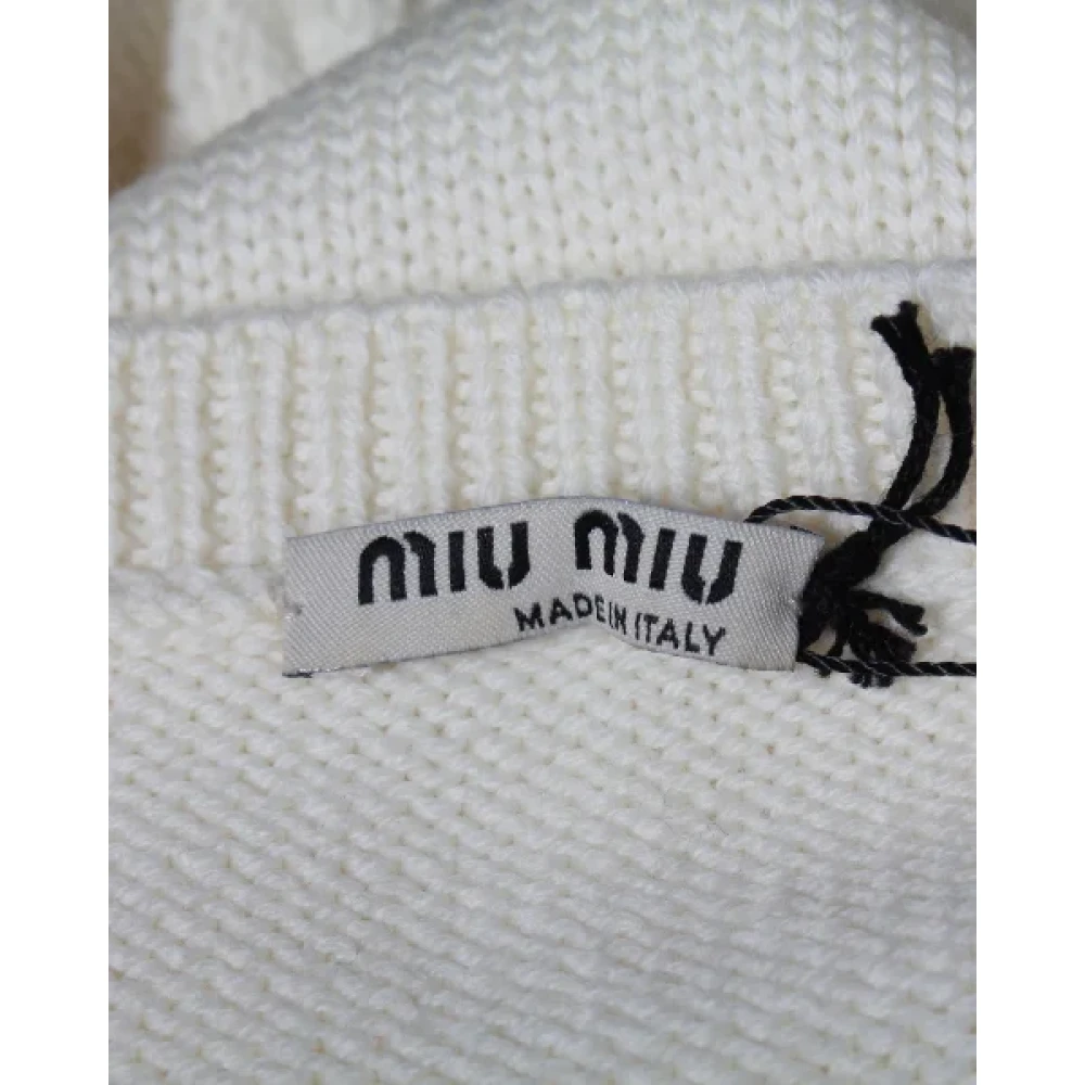 Miu Pre-owned Wool tops White Dames