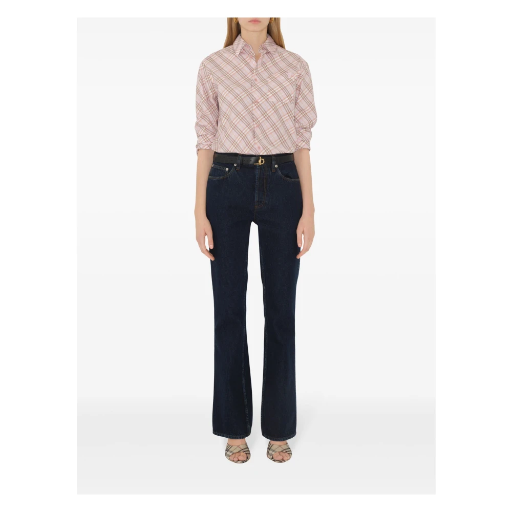Burberry Indigo Denim Flared Jeans Blue Dames