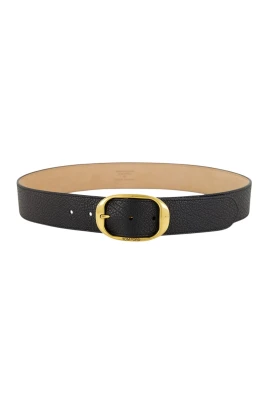 Grain Leather Oval Belt