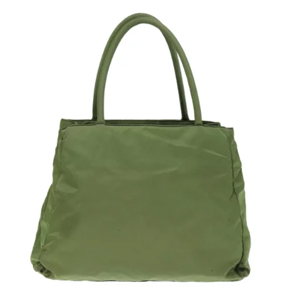 Prada Vintage Pre-owned Nylon handbags Green Dames