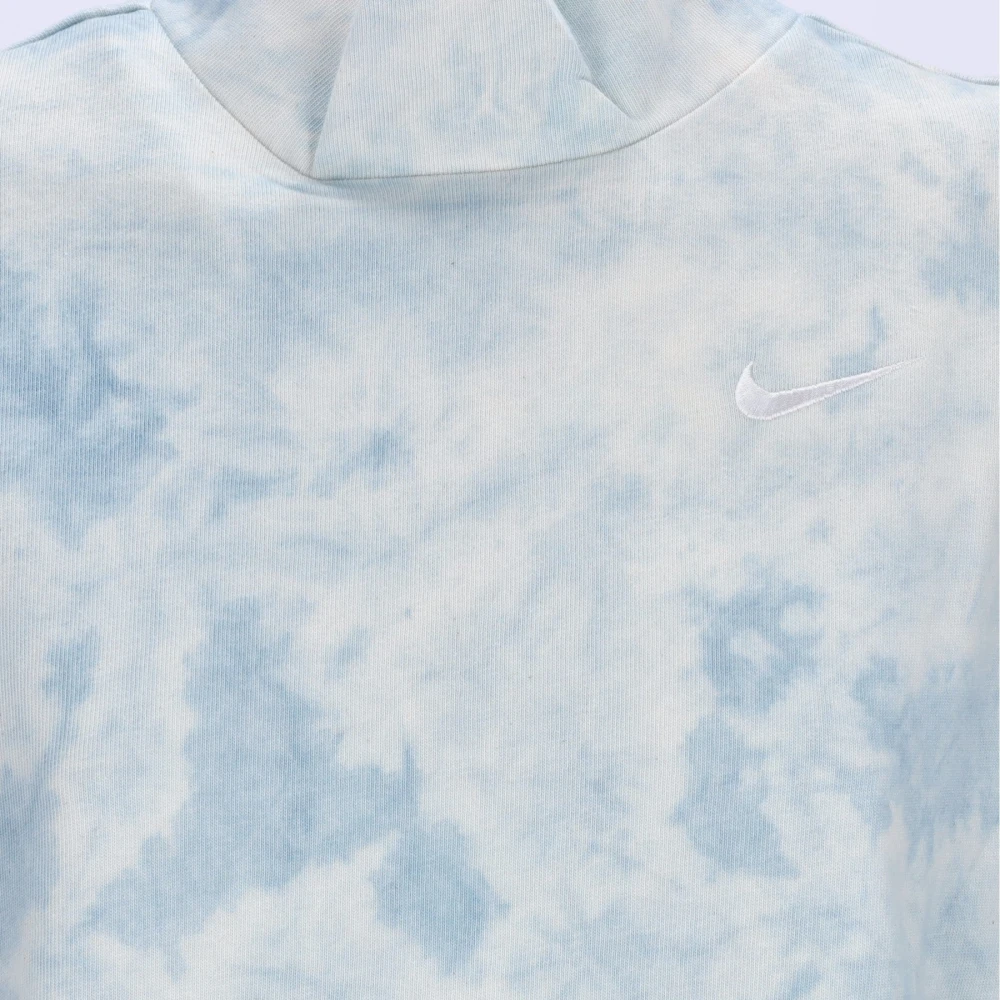 Nike Blauw Tie-Dye Jersey Jurk Blue Dames