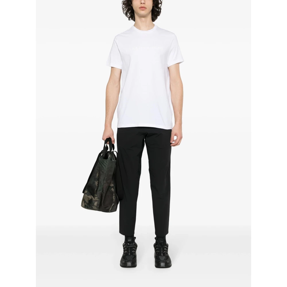 Canada Goose Luxe Katoenen T-shirt met Textuur Jersey White Heren