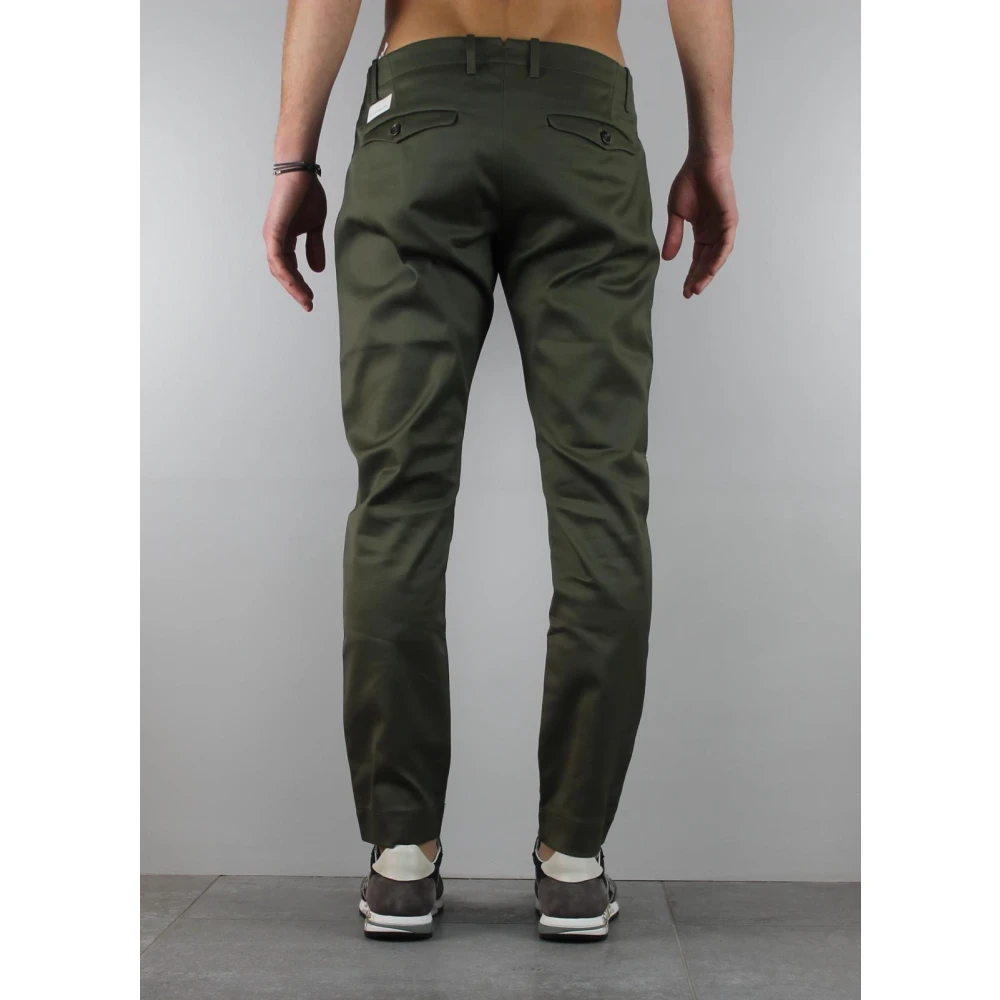 Nine In The Morning Geplooide Chino Broek voor Mannen Green Heren