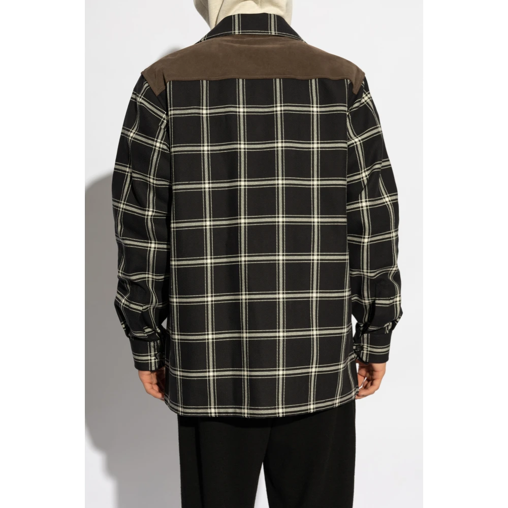 alexander mcqueen Shirt gemaakt van gecombineerde materialen Black Heren