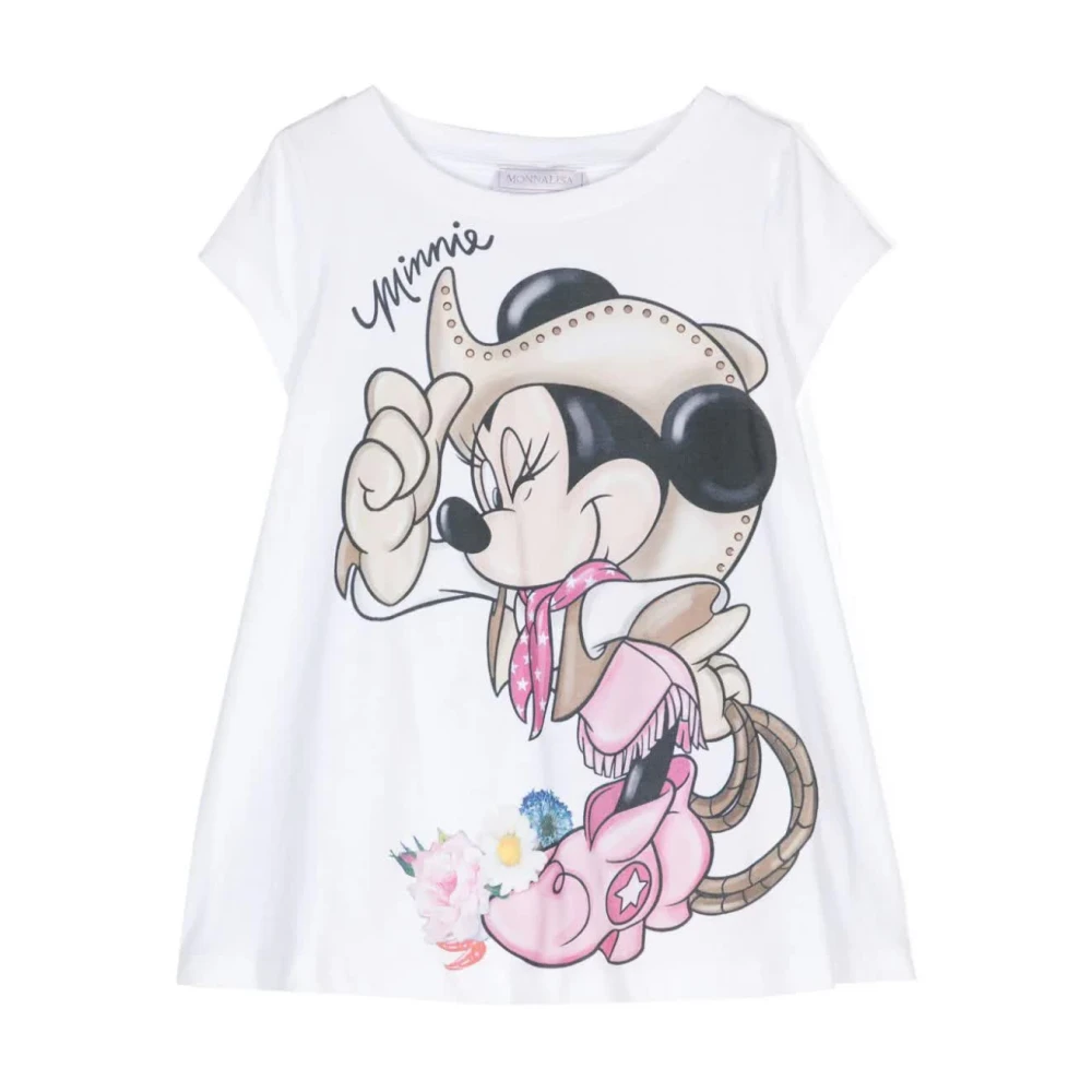 Monnalisa Stilig Cool Girl Maxi Tee Klänning White, Flicka