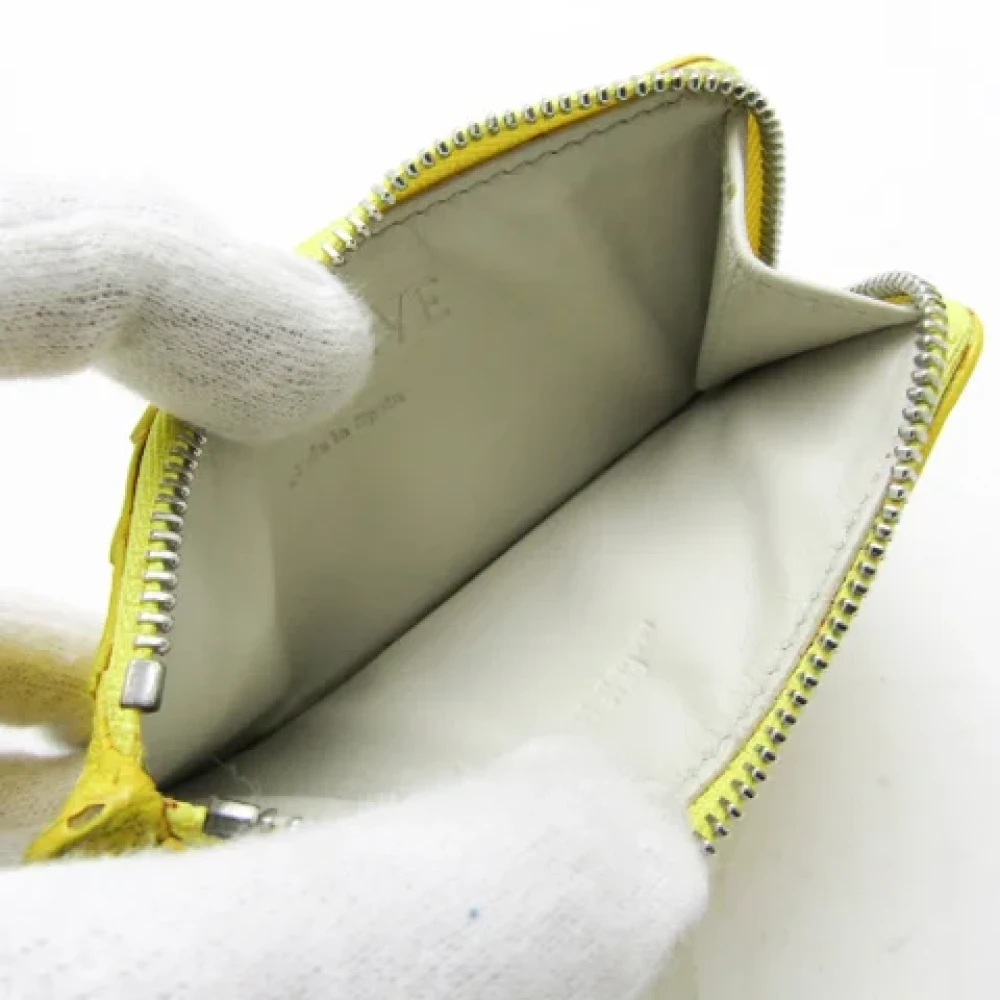 Loewe Pre-owned Leather wallets Yellow Dames