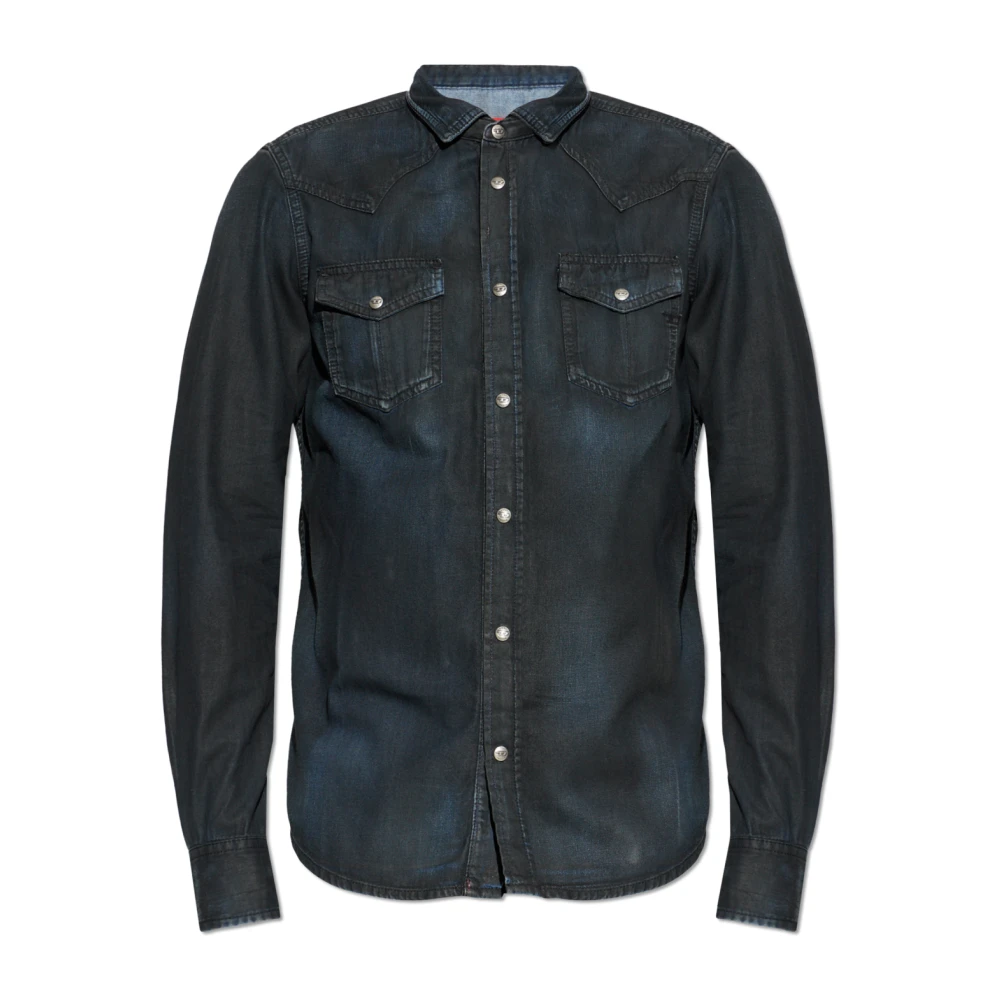 Diesel Uomo Blu - D-Vega Denim Shirt - Shirts - M