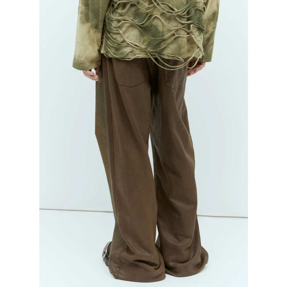 Diesel Coated Denim Jeans met Koordtailleband Brown Heren