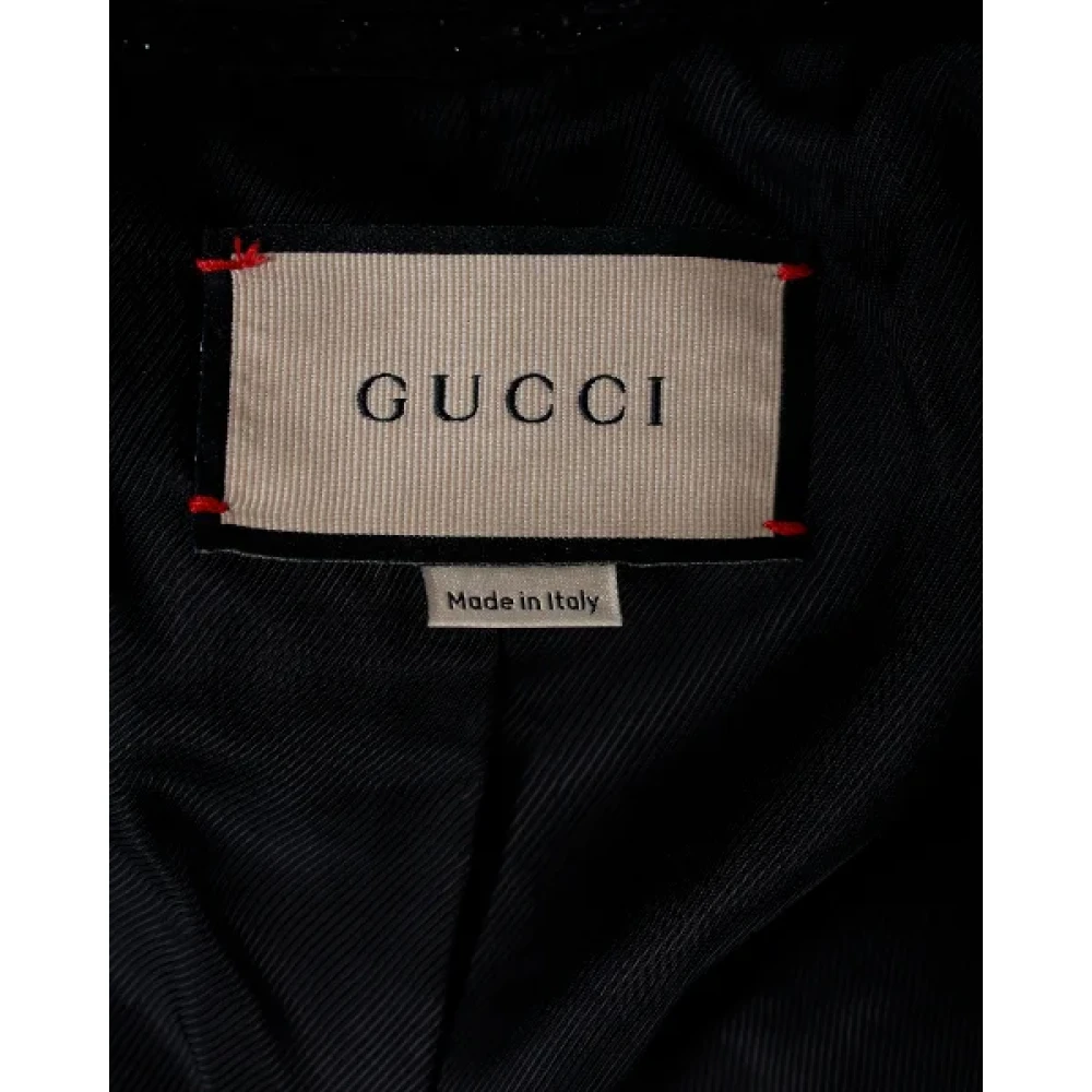 Gucci Vintage Pre-owned Fabric outerwear Black Dames