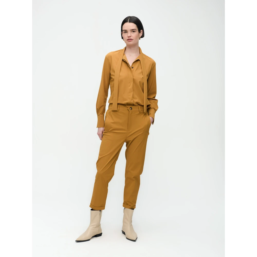 Jane Lushka Magda Blouse Technisch Jersey Yellow Dames