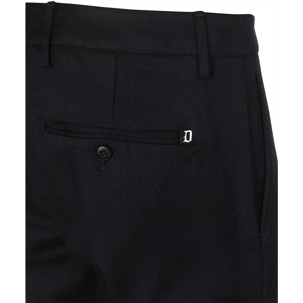 Dondup Klassieke Wollen Broek Blue Heren
