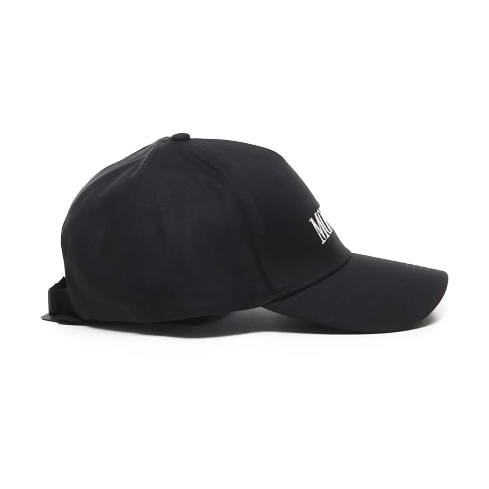 Moncler Zwarte Logo Hoeden Verstelbare Sluiting Black Heren
