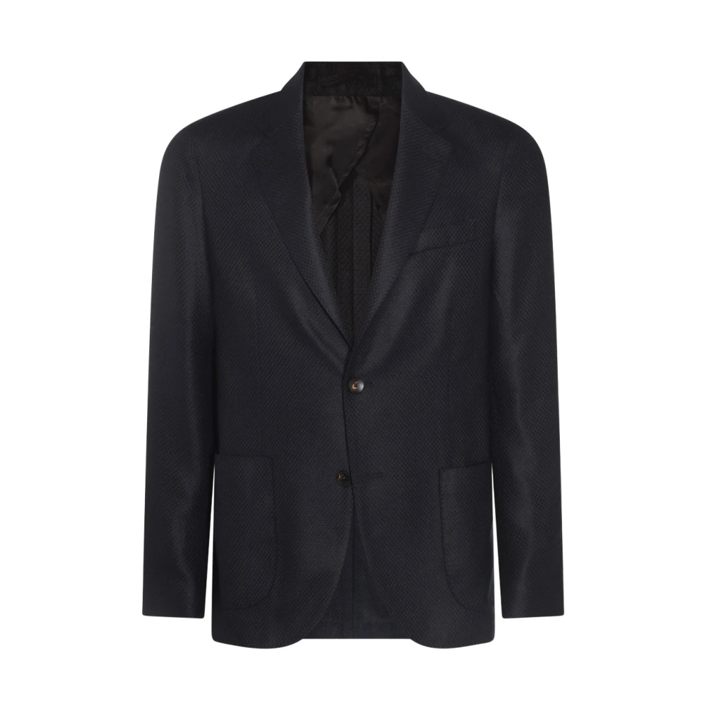 Lardini Blauwe Wollen Blazer Jas Blue Heren